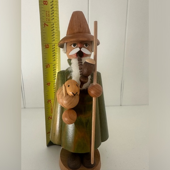 Shepard German incense wooden smoking man. 7.5” high. - Picture 8 of 8